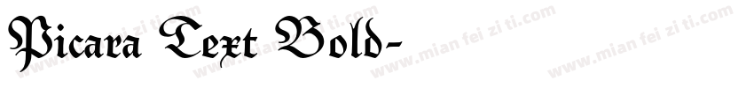 Picara Text Bold字体转换